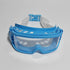 Front view of autoclavable cleanroom safety goggles with clear polycarbonate lens