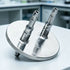 Close-up of the 316L stainless steel ports on a GL45 2-port connector cap